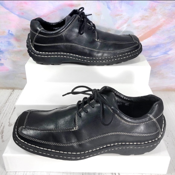 Steve Madden - black leather casual derby-oxfords - Picture 4 of 8
